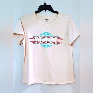 Wrangler Graphic Tee in Pink and Blue